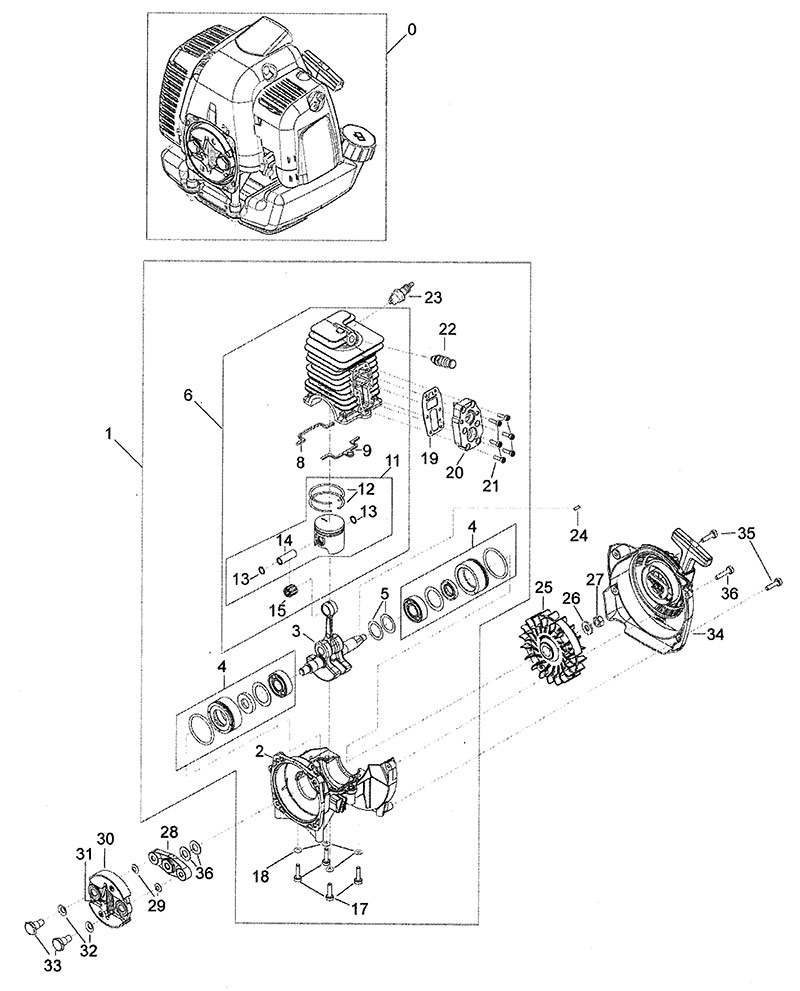 Solo Model 154 SM Small Engine Repair Parts